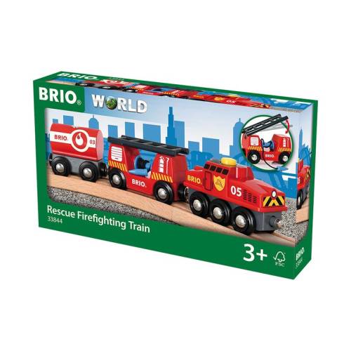 BRIO - Tren din lemn - De pompieri