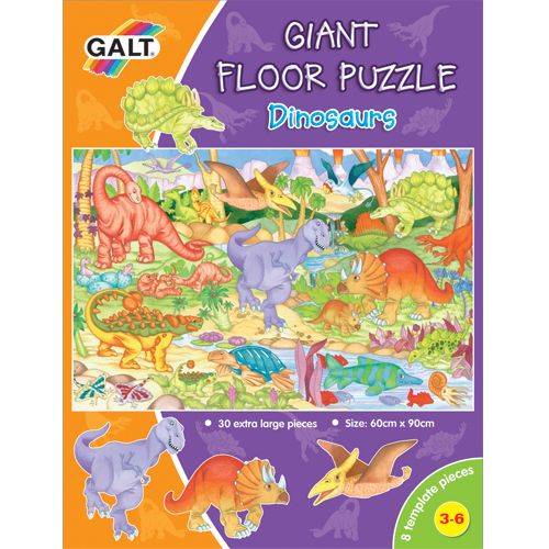 Puzzle Gicant Galt pentru Podea Dinozauri