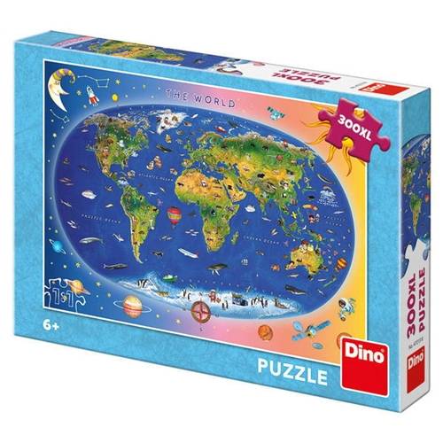 Puzzle XL Dino Harta Lumii 300 Piese
