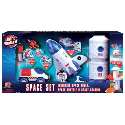 Set spatial 3 in 1 cu figurine Astro Venture (Statie spatiala - Naveta spatiala - Vehicul spatial)