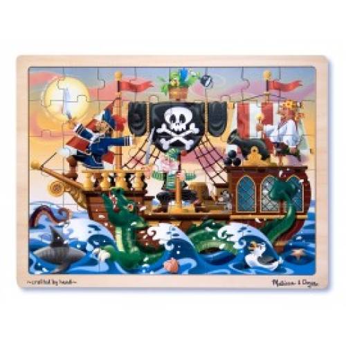 Melissa & Doug - Puzzle lemn Aventura Piratilor