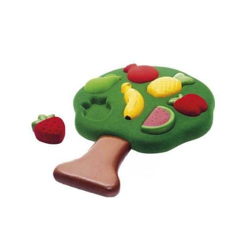 Rubbabu - Jucarie sortator forme 3D din cauciuc natural Fructele -