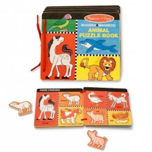 Melissa&Doug - Jucarie - Cartea din lemn cu animale magnetice