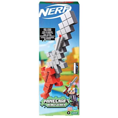 Blaster Nerf cu 4 sageti din spuma - Minecraft Heartstealer