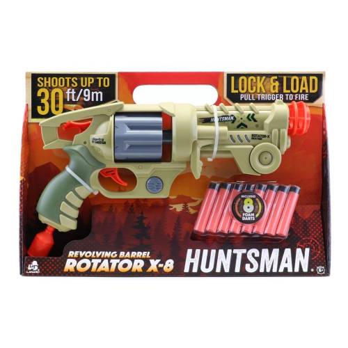 Pistol Rotator X-8 cu 8 gloante din burete - Huntsman - Lanard Toys