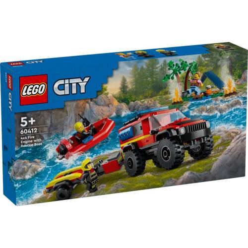 LEGO(r) City - Camion 4X4 si barca de pompieri (60412)