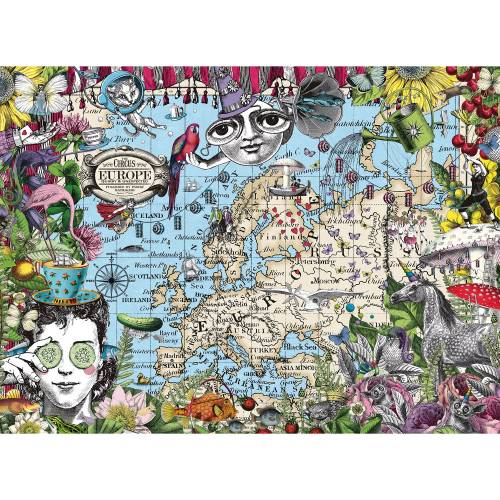 Puzzle harta europei - 500 piese