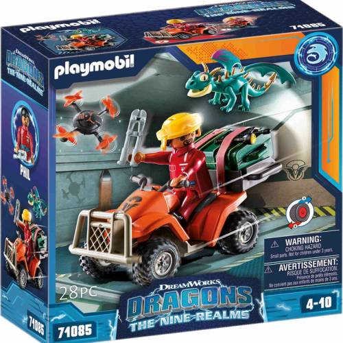 Playmobil - Dragons: Vehiculul Lui Icaris Si Phil