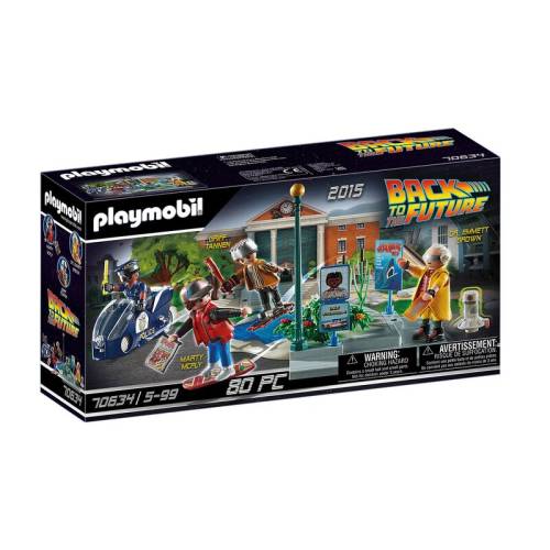 Playmobil - Set de constructie Cursa pe Hoverboard - Back to the Future
