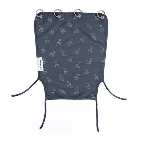 Petite&mars - parasolar textil pentru soare si vant - universal - protectie uv spf40+ - potrivit pentru carucioare si scaune auto - gri