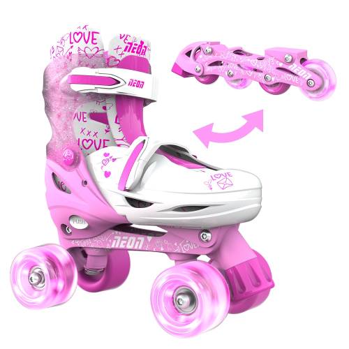 Role 2 in 1 Neon Combo Skates marime 34-37 Pink