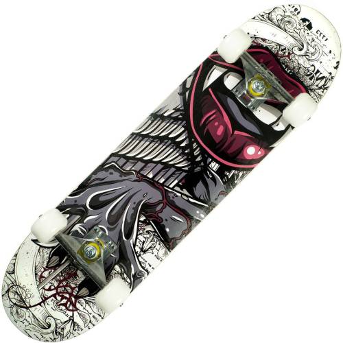 Skateboard Action One - ABEC-7 Aluminiu - 79 x 20 cm - Gri Vampire Lips