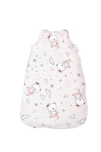 Sac de dormit toamna/iarna - pentru copii cu inaltimea maxima de 85 cm - pink ballerina bear