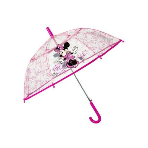 Perletti - Umbrela Minnie automata rezistenta la vant transparenta 45 cm