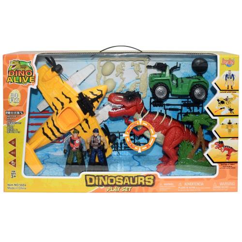 Set cu 2 vehicule si figurine - Crazoo - Vanatorii de dinozauri