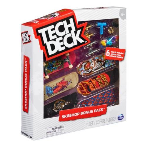 Set 6 mini placi skateboard - Tech Deck - Bonus Pack 20136701