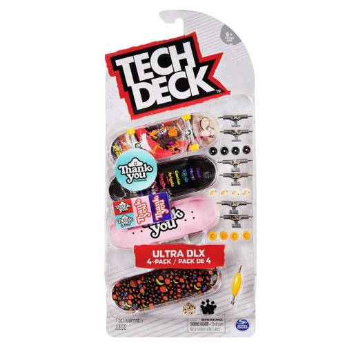 Set mini placa skateboard Tech Deck - 4 buc - Thank you - 20125007