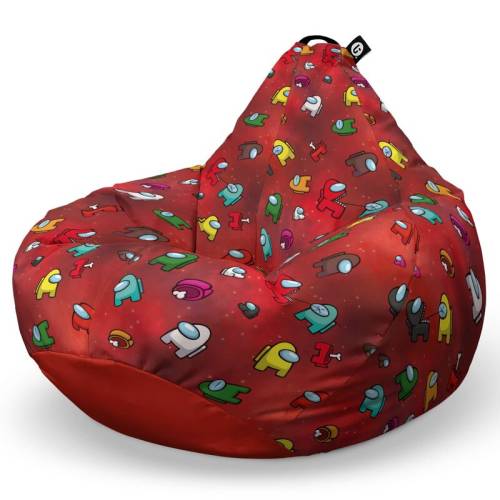Fotoliu Puf Bean Bag tip Para XL - Among Us Red