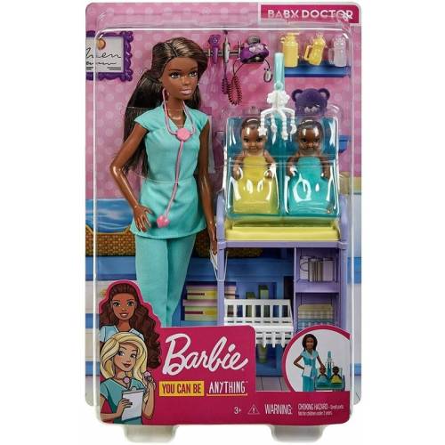 Mattel - Papusa Barbie Doctor pediatru - Verde