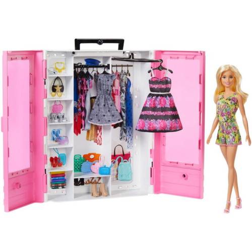 Mattel - Papusa Barbie - Cu dulapior de hainute