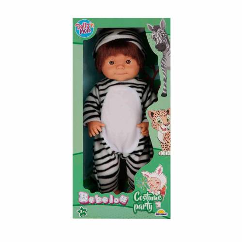 Papusa Bebelou in costum de zebra - Dollz n More - 40 cm