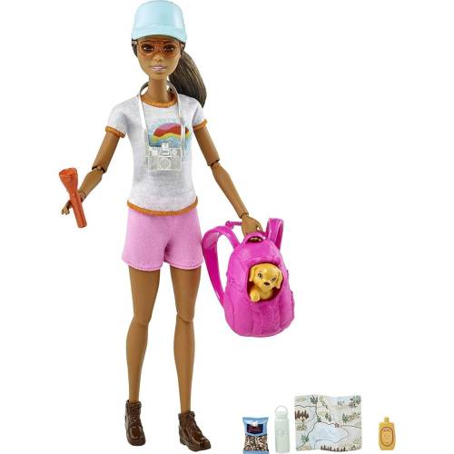 Set de joaca Papusa Barbie cu accesorii Welness GRN66
