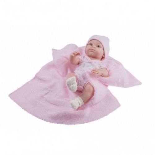 Bebelus fetita cu paturica tricotata roz - MINI PIKOLIN - Paola Reina