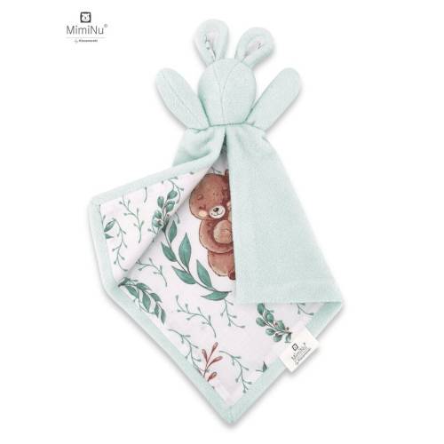 MimiNu - Lanka - Jucarie textila moale pentru bebelusi - Cu doua fete - 45 x 27 cm - Materiale certificate Oeko Tex Standard 100 - Lulu Natural
