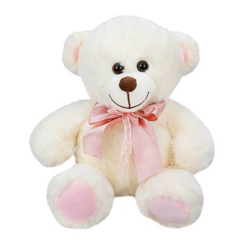 Ursulet de plus cu fundita roz - Puffy Friends - 30 cm