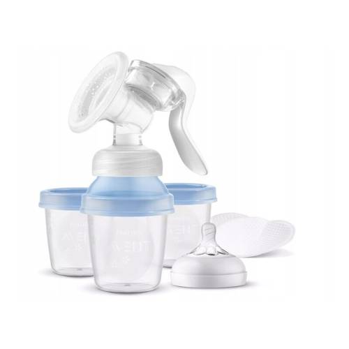 Philips Avent - Pompa manuala - Cu accesorii - BPA Free - Cu recipiente de stocare incluse - Plastic - Alb