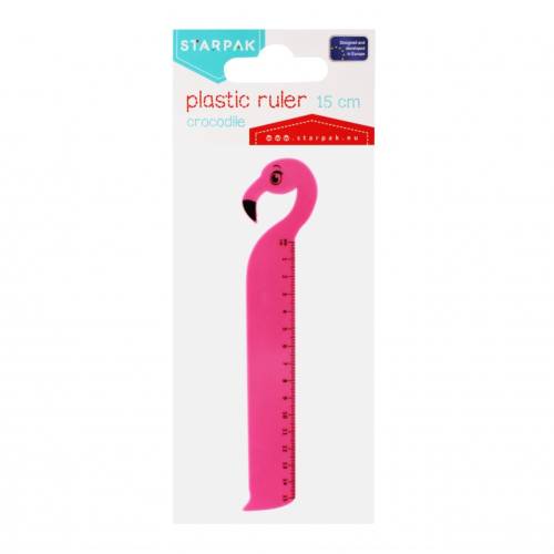 Rigla 15 cm - Starpak - Flamingo
