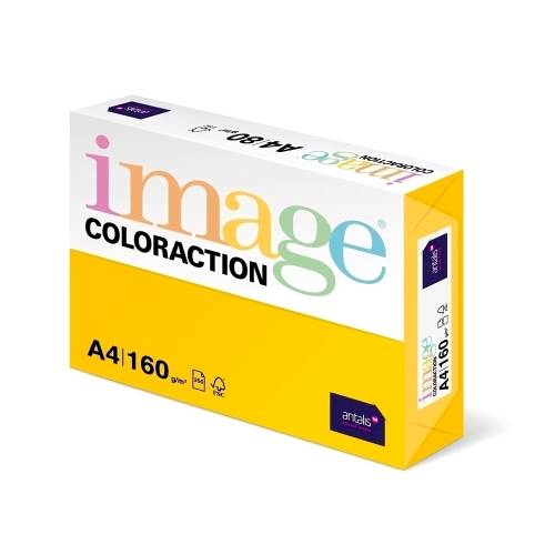 Carton color Coloraction A4 160g 250 colitop galben intens-S
