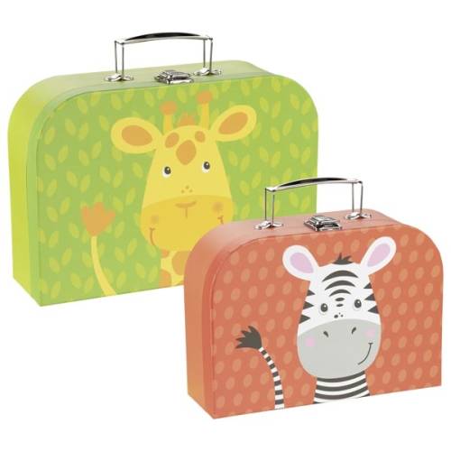 Set 2 valize pentru copii - joc de rol - model girafa si zebra