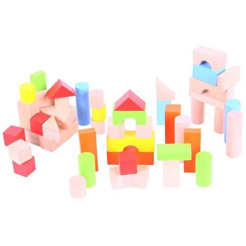 Cuburi Colorate BigJigs Toys pentru Construit