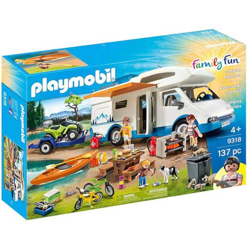 Set de Constructie Playmobil Camping Cu Rulota 137 Piese