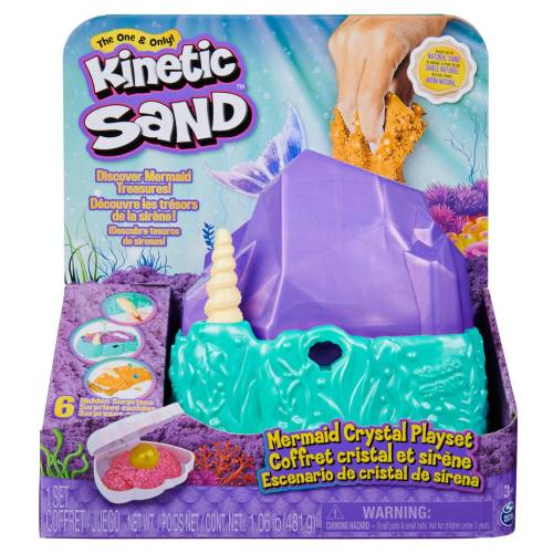 Set de joaca cu nisip si forme - Kinetic Sand - Cristalele Sirenelor - 20137315