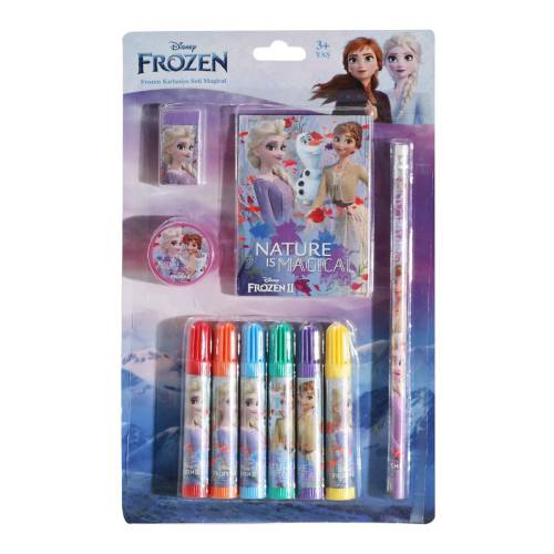 Set de colorat cu carioci si agenda - Frozen 2 - 10 buc