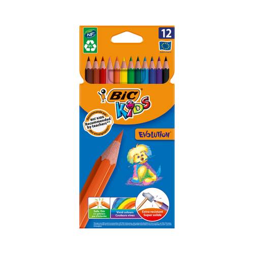 Set creioane colorate Evolution Bic - P12