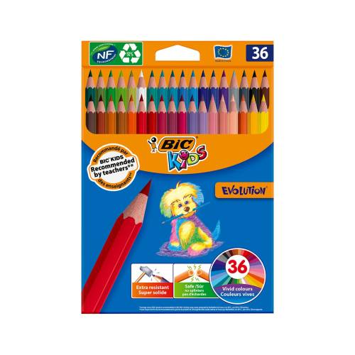 Set creioane colorate Evolution Bic - P36