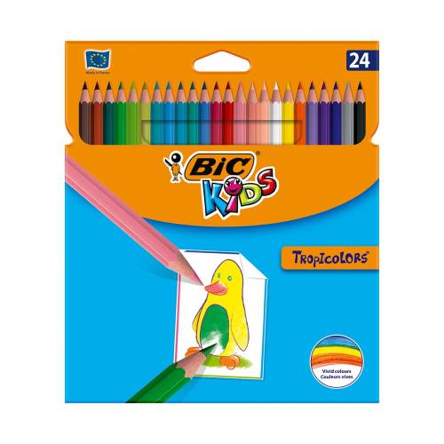 Set creioane colorate Tropicolors Bic - P24