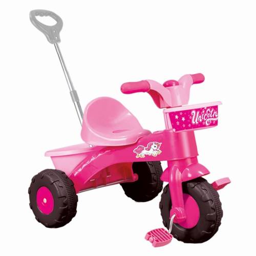 DOLU - Prima mea tricicleta cu maner Unicorn - Roz