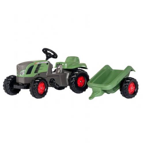 Tractor Fendt Vario 516 cu pedale si remorca Rolly Toys Verde