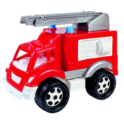Bino - Masinuta de pompieri pentru copii - Cu scara - 36x21x23 cm - Rosu
